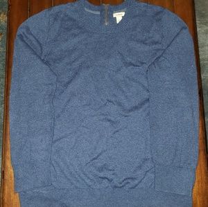 L.L.Bean Cotton-Cashmere Sweater Large Blue